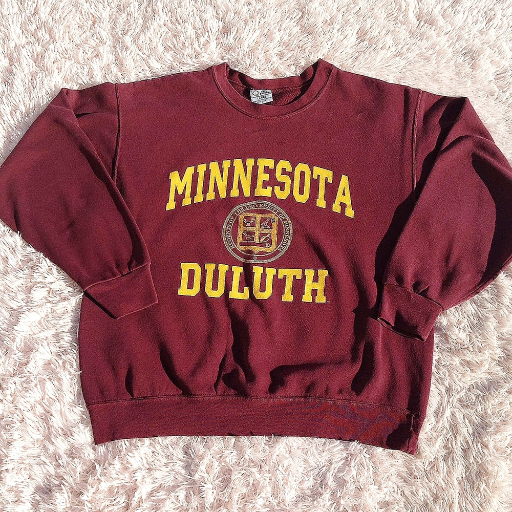 Vintage Minnesota Burgundy Crewneck Sweatshirt